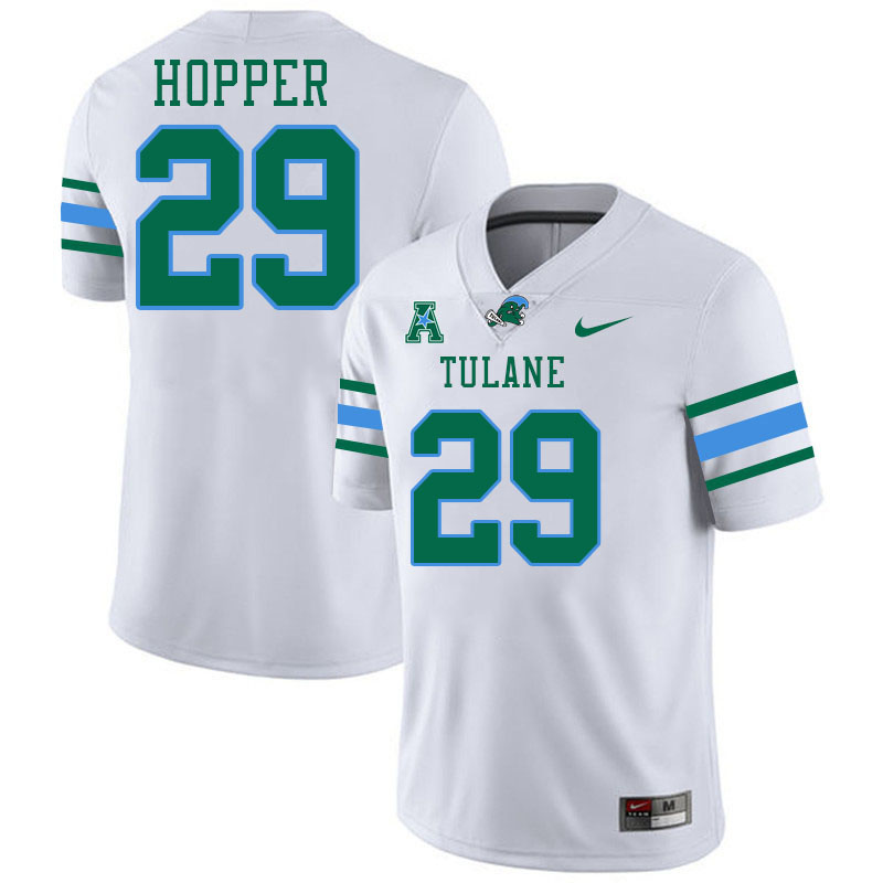 #29 Santana Hopper Tulane Green Wave Jersey College Football Uniforms,Apparels Stitched-White
